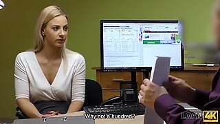 LOAN4K. Bad chick drives without license and has dirty sex for cash
