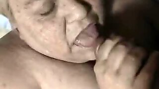 Granny   s double orgasm with stranger