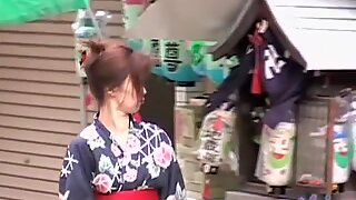 Lovable Japanese geisha getting involved in really steamy sharking scene